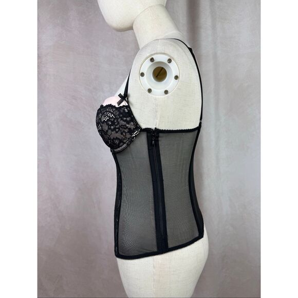 Victoria’s Secret Black Lace Corset Top 34C - Picture 4 of 7
